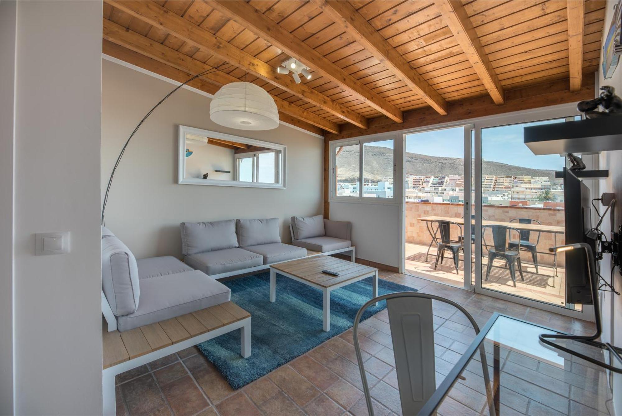 attico vista oceano e città 3 camere 2 bagni WiFi AC Morro Jable  Extérieur photo